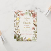 Boho Gemsヴィンテージ結晶ハッピーバースデー カード (正面/裏面インサイチュ)