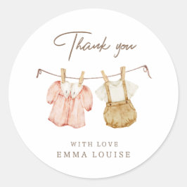 Boho Genderがヴィンテージ赤ちゃんシャワー服を明らかにする ラウンドシール