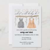 Boho Genderのベビーとは 招待状 (正面)