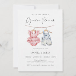 Boho Gender Reveal Invitation Neutral Baby 招待状