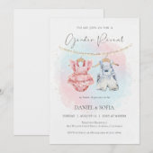 Boho Gender Reveal Invitation Neutral Baby 招待状 (正面/裏面)