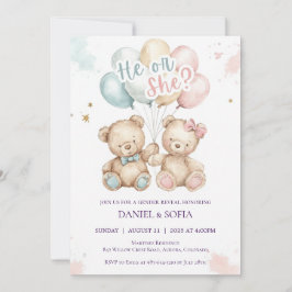 Boho Gender Reveal Invitation Neutral Baby 招待状