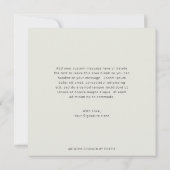 Boho Geometric金ゴールド結婚グリーンリーの駆け落ち 案内状 (裏面)