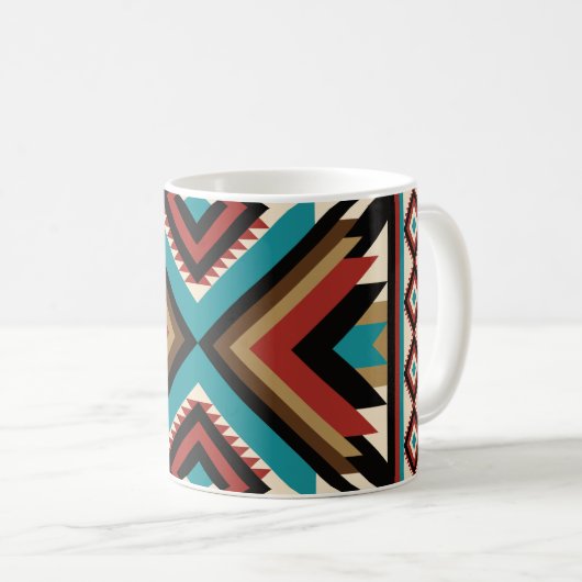 Boho Geometric コーヒーマグカップ (正面右)