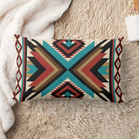 Boho Geometric ランバークッション (ブランケット)