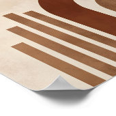 Boho Geometric Arch Minimal Terracotta Abstract ポスター (角)