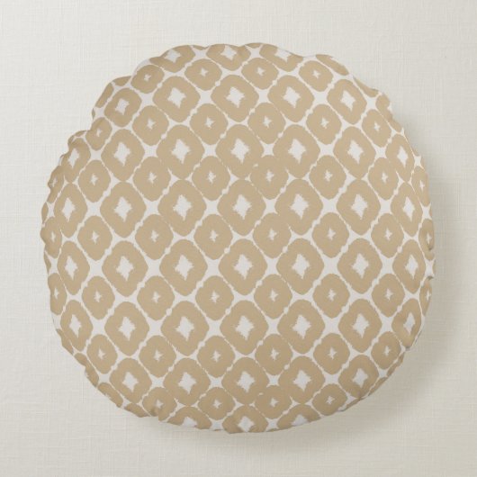 Boho Geometric Throw Pillow ラウンドクッション (正面)