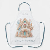 Boho Gingerbread Houseの名前食べドリンクメリーBe エプロン (正面)
