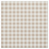 Boho Gingham Pattern Plaid Checkered Neutral ファブリック (見本)