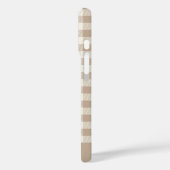 Boho Gingham Pattern Plaid Checkered Neutral Name Case-Mate iPhoneケース (裏面 / 左)