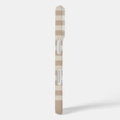 Boho Gingham Pattern Plaid Checkered Neutral Name Case-Mate iPhoneケース (裏面 / 右)