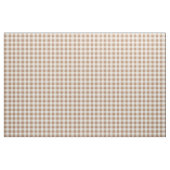Boho Gingham Pattern Plaid Checkered Tan Brown ファブリック (ファットクウォーター)