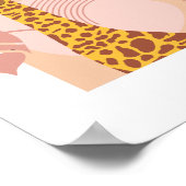 Boho Giraffeジャングル植物ポスターウォールアート ポスター (角)