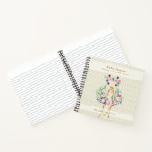 Boho GIRAFFEベビーシャワープランナー手帳 ノートブック (内部)