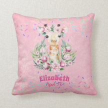 Boho Giraffe花ガールズ、10代の贈り物という名前