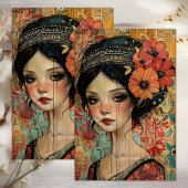 BOHO GIRLお洒落 DECOPAGE 薄葉紙