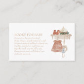 Boho Girlの服ライン赤ちゃんシャワー本ベビー エンクロージャーカード (正面)