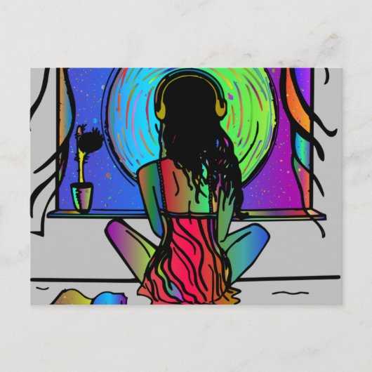 BOHO GIRLはがき ポストカード (正面)