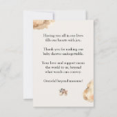 Boho Girl衣装ベビーシャワーありがとう サンキューカード (裏面)