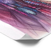 Boho Girl AI Art Bohemian Fashion ポスター (角)