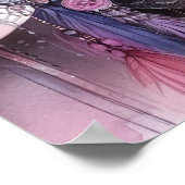 Boho Girl AI Art Bohemian Fashion ポスター (角)