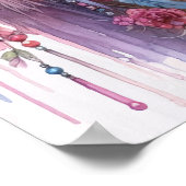 Boho Girl AI Art Bohemian Fashion ポスター (角)