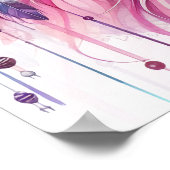 Boho Girl AI Art Bohemian Fashion ポスター (角)