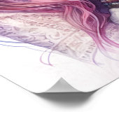 Boho Girl AI Art Bohemian Fashion ポスター (角)