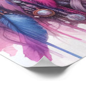 Boho Girl AI Art Bohemian Fashion ポスター (角)