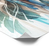 Boho Girl AI Art Bohemian Fashion ポスター (角)