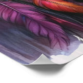 Boho Girl AI Art Bohemian Fashion ポスター (角)