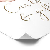 Boho Girl Baby Clothsベビシャワーカードとギフト ポスター (角)