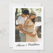 Boho Girl Baby Shower赤ちゃん服 招待状 (裏面)