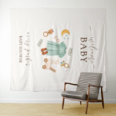 Boho Girls服赤ちゃんシャワー歓迎サイン タペストリー (インサイチュ(横))