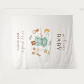 Boho Girls服赤ちゃんシャワー歓迎サイン タペストリー (正面(横))