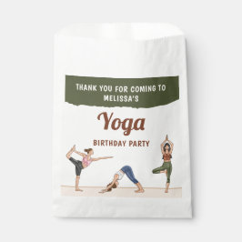 Boho Girls Stretch Yoga Birthday Party Thank You フェイバーバッグ