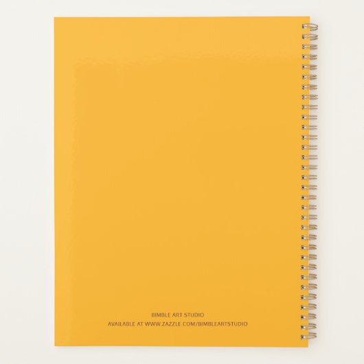 Boho Girly Personalized Daily Planner プランナー手帳 (裏面)