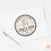 Boho Goat Milk Soap Label | Watercolor Rustic  ラウンドシール (封筒)