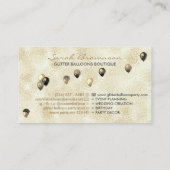 Boho gold Balloons Decoration party 名刺 (裏面)
