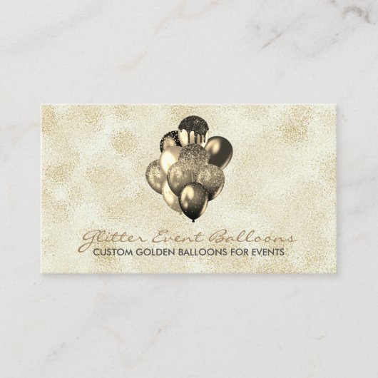 Boho gold Balloons Decoration party 名刺 (正面)