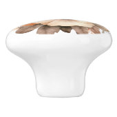 Boho Gold Brown Flowers Floral Ceramic Knob セラミックノブ (側面)