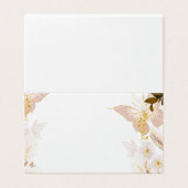 Boho gold floral butterfly place card (外部フラット)