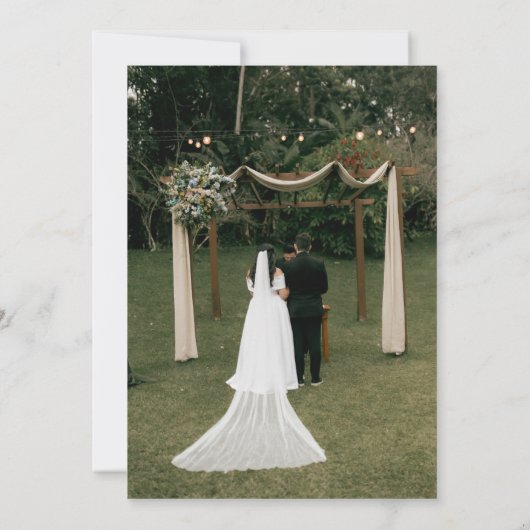 Boho Gold Pampas Arch Fully Editable Wedding  招待状 (裏面)