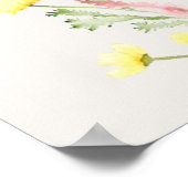 Boho Goose Duckフローラ赤ちゃんシャワーのアートワーク ポスター (角)