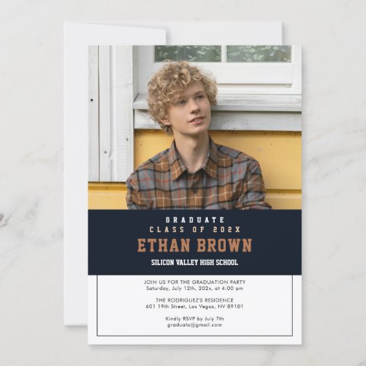 Boho Graduation Party Invitation 招待状 (裏面)