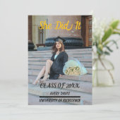 Boho Graduation Party Invite 2026 招待状 (スタンド正面)