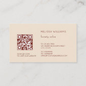 Boho Grass 3D Earthy Tones Floral 名刺 (裏面)