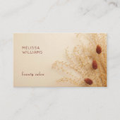 Boho Grass 3D Earthy Tones Floral 名刺 (正面)