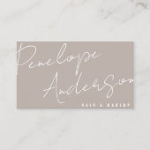 Boho Gray Neutral Chic Minimalist Modern QR Code 名刺 (正面)