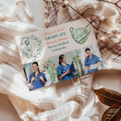 Boho Green 3フォトウォータースカラー看護学校学 案内状